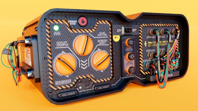 SCI-FI Console CB0005 3D Model .c4d .max .obj .3ds .fbx .stl .blend 