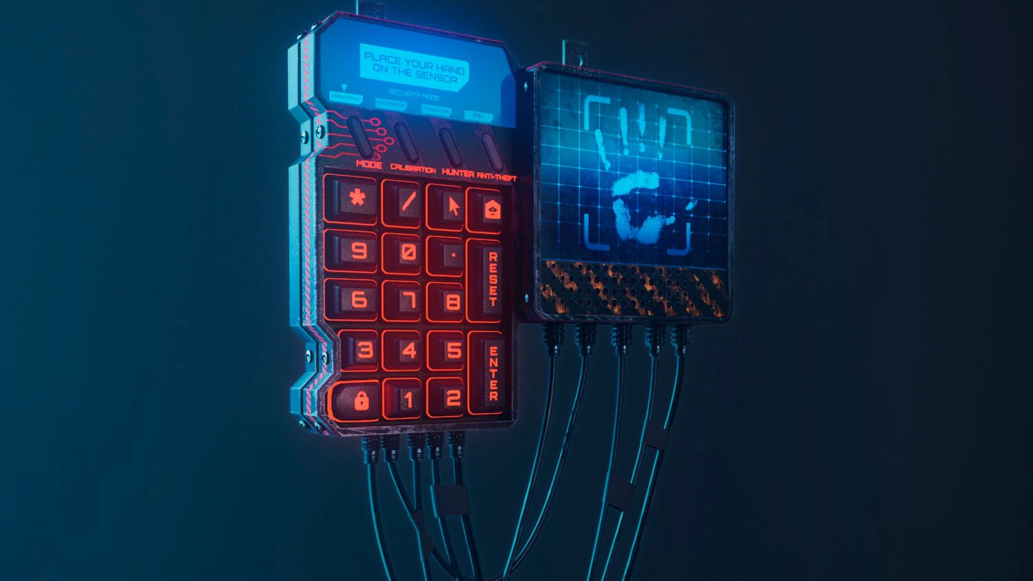 Advanced Biometric Security System SA009 3D Model .c4d .max .obj .3ds .fbx .stl .blend 