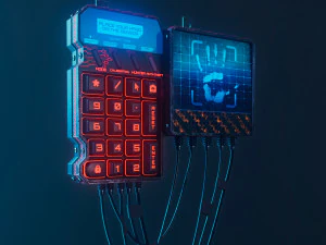 Geavanceerd biometrisch beveiligingssysteem SA009 3D Model