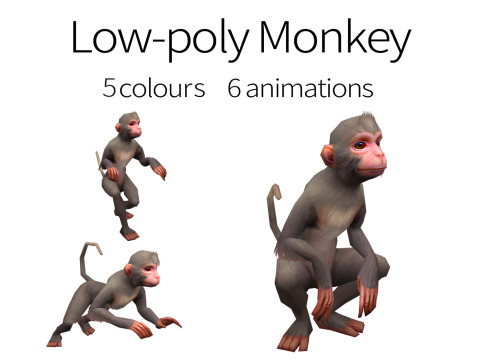Aniamted monkey Modelo 3D