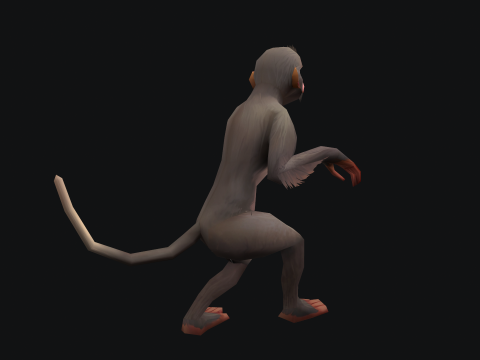 Aniamted monkey 3D-Modell