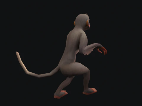 Aniamted monkey 3D Model