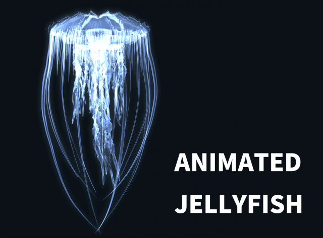 Animated jellyfish 3D मॉडल .c4d .max .obj .3ds .fbx .stl .blend 