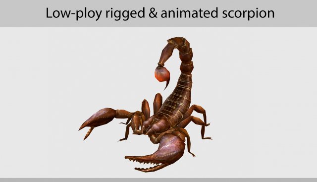 Animated scorpion 3Dモデル .c4d .max .obj .3ds .fbx .stl .blend 