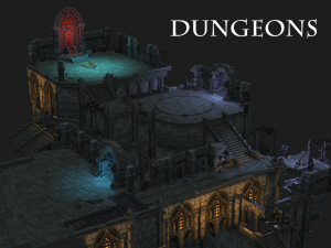 Dungeons castle alcazar barbacan Modèle 3D