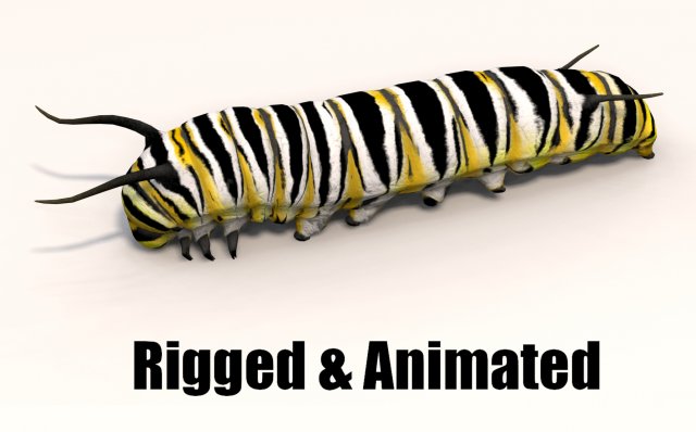 Caterpillar 3D Model .c4d .max .obj .3ds .fbx .stl .blend