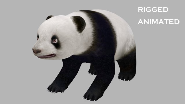 Animated panda Modelo 3D .c4d .max .obj .3ds .fbx .stl .blend 