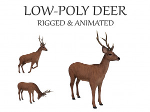 Animated deer stag elk 3Dモデル