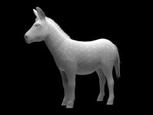 Animated donkey 3D Model