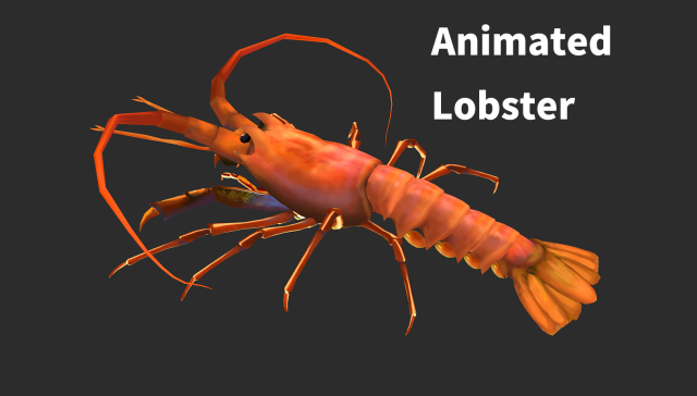 Animated lobster 3D Модель .c4d .max .obj .3ds .fbx .stl .blend 