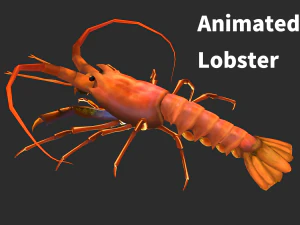 Lagosta animada Modelo 3D
