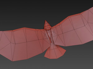 Low-poly animated eagle with necklace 3D 모델