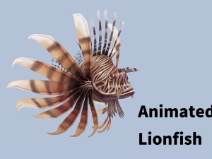 Animated lionfish 3D Model