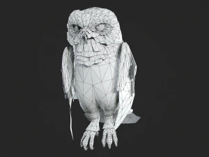 Animated owl 3D Model