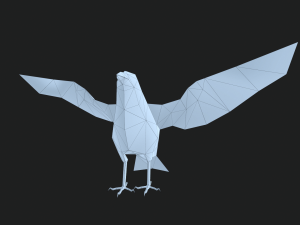 Animated low poly crow 3D 模型