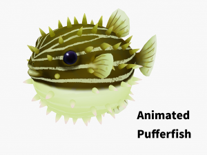 Animated pufferfish Modelo 3D