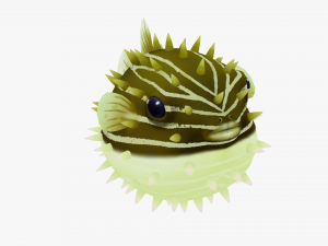 Animated pufferfish 3D Модель