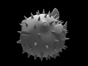 Animated pufferfish 3D Модель