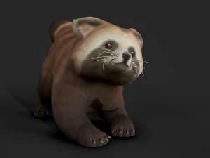 Aniamted red panda 3D Model