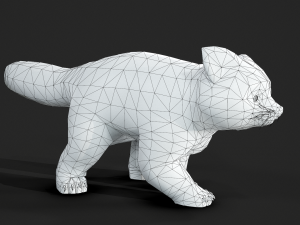 Aniamted red panda 3D Model