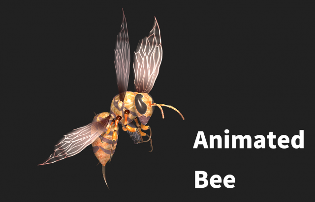 Animated bee Modelo 3D .c4d .max .obj .3ds .fbx .stl .blend 