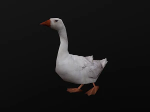 Low-poly animated duck 3D Model