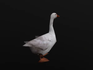 Low-poly animated duck 3D Model