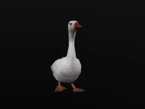 Low-poly animated duck 3D Model