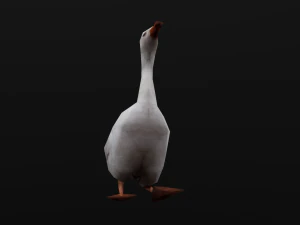 Low-poly animated duck 3D Model
