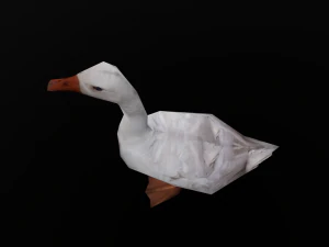 Low-poly animated duck 3D Model