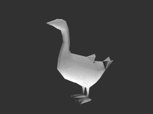 Low-poly animated duck 3D Model