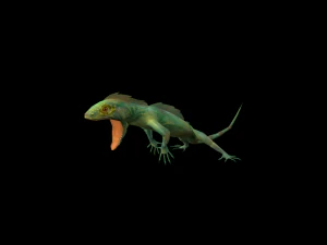 Low-poly animated lizard 3D Model