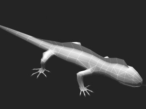 Low-poly animated lizard Model 3D