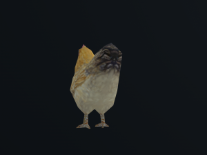 Low-poly animated chicken 3D Model