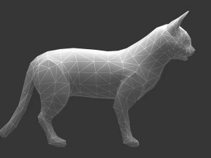 Animated siamese cat 3D Model