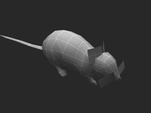 Low-poly animated mouse rat 3D Model