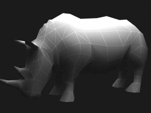 Low-poly animated rhinoceros rhino 3D 모델