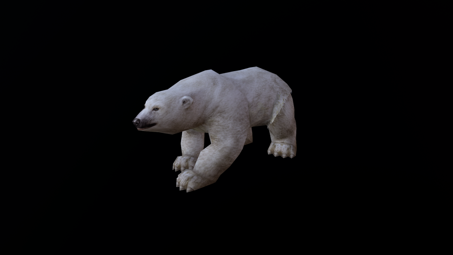 Low-poly animated polar bear 3D Model in Bear 3DExport