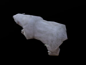 Low-poly animated polar bear 3D Model