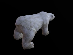 Low-poly animated polar bear 3D Model