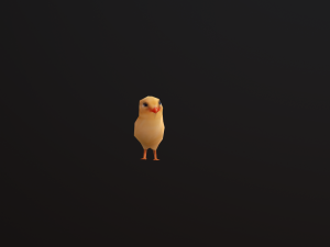 Low-poly animated chick 3D 모델