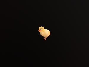 Low-poly animated chick 3D 모델