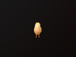 Low-poly animated chick 3D 모델