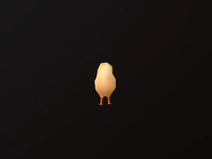 Low-poly animated chick 3D Model