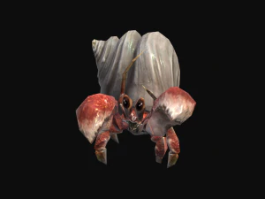 アニメーションのヤドカリ 3Dモデル