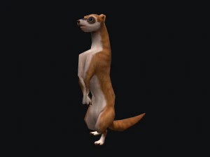 Animated weasel 3D Model
