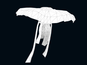 Low-poly animated jellyfish 3D Model