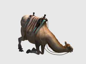 Animated camel luggage 3D मॉडल