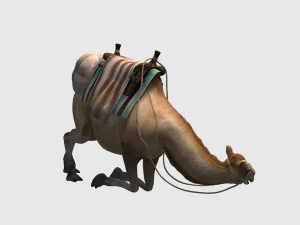 Animated camel luggage 3D Model