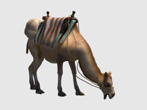 Animated camel luggage 3D मॉडल